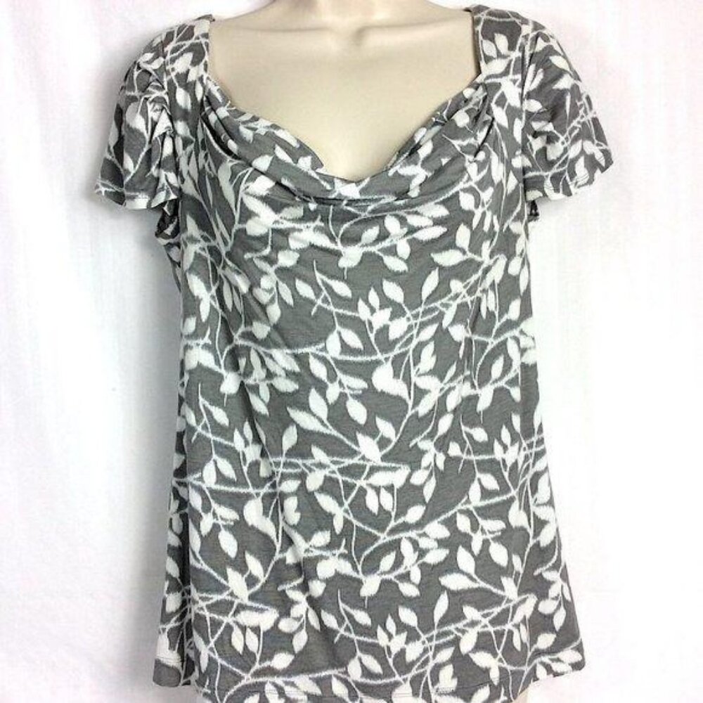 Banana Republic Leaf Print Top Blouse Sz‎ M